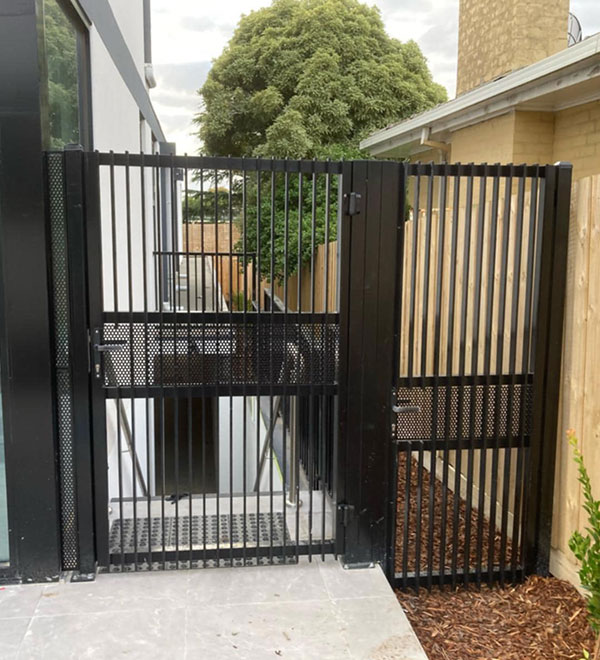 Stylish security screen and door detail