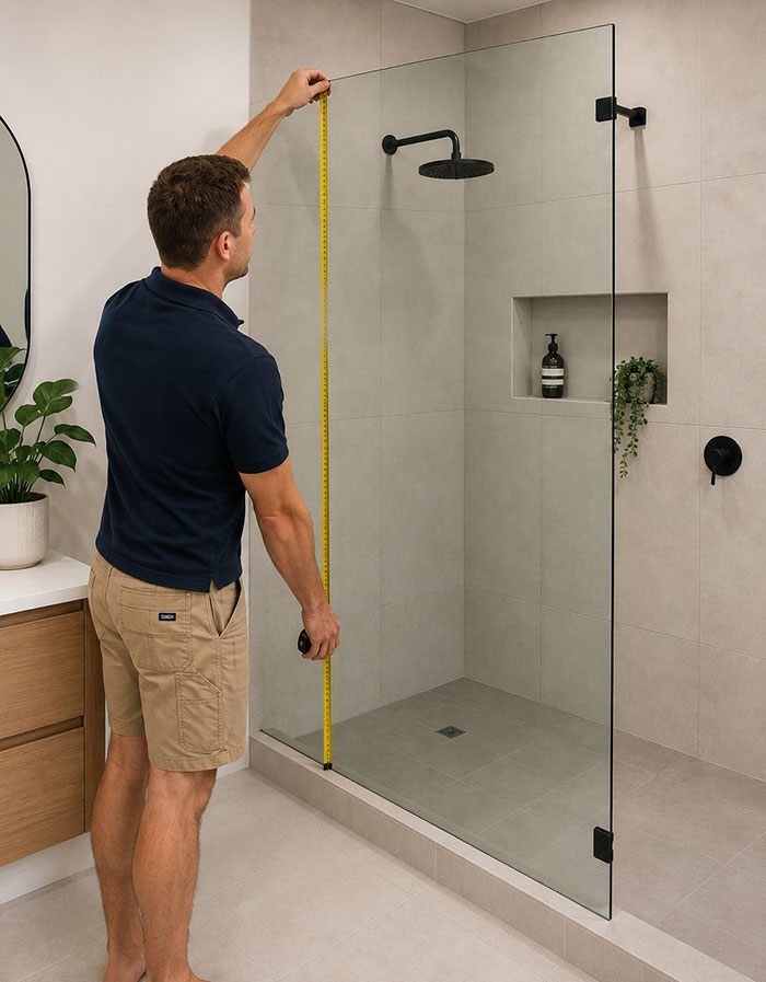 Professional shower screen measurement and installation